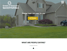 Tablet Screenshot of greenseasonslawns.com
